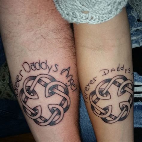 father daughter matching tattoo ideas|father daughter knot tattoo.